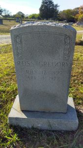 My great uncle, Ross Gregory, 17 Jul 1899-4 Apr 1977, buried in Rosemont Cemetery in Union, South Carolina.